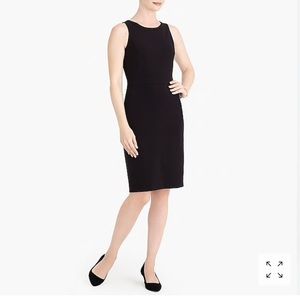 J Crew Factory suiting black sheath dress size 15